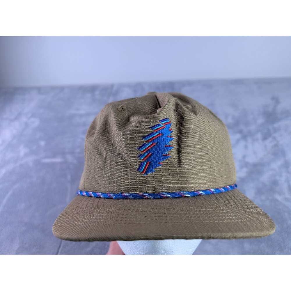 Wookles & Co Tan Ripstop Snapback Hat Limited Edition of 40 Lightning Bolt Rope